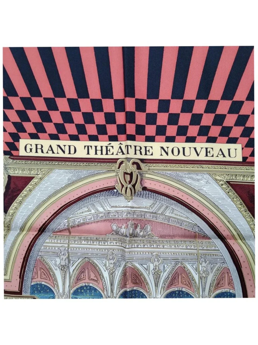 Authentic Hermès Grand Théâtre Nouveau Carré 90 Silk Scarf